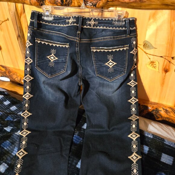 Driftwood Embroidered Kelly Jeans. Size 29/33  NWT - Picture 2 of 6